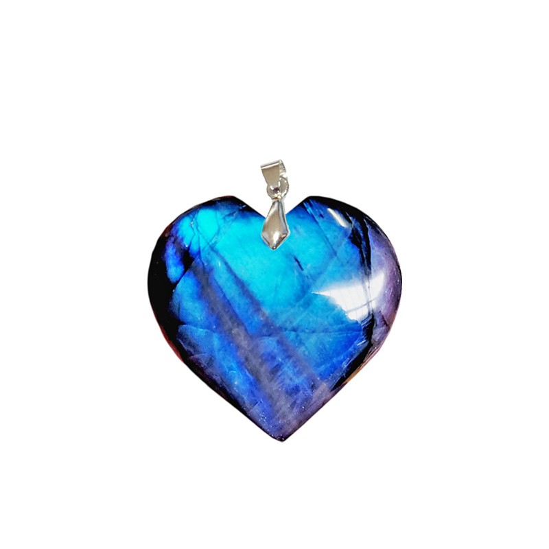 Pendentif Labradorite Cœur Extra 2-2.5 cm
