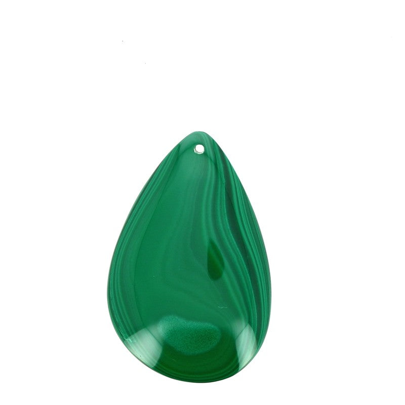 Pendentif en Malachite Véritable Forme Libre 43 x 27 mm - Gemio.ch