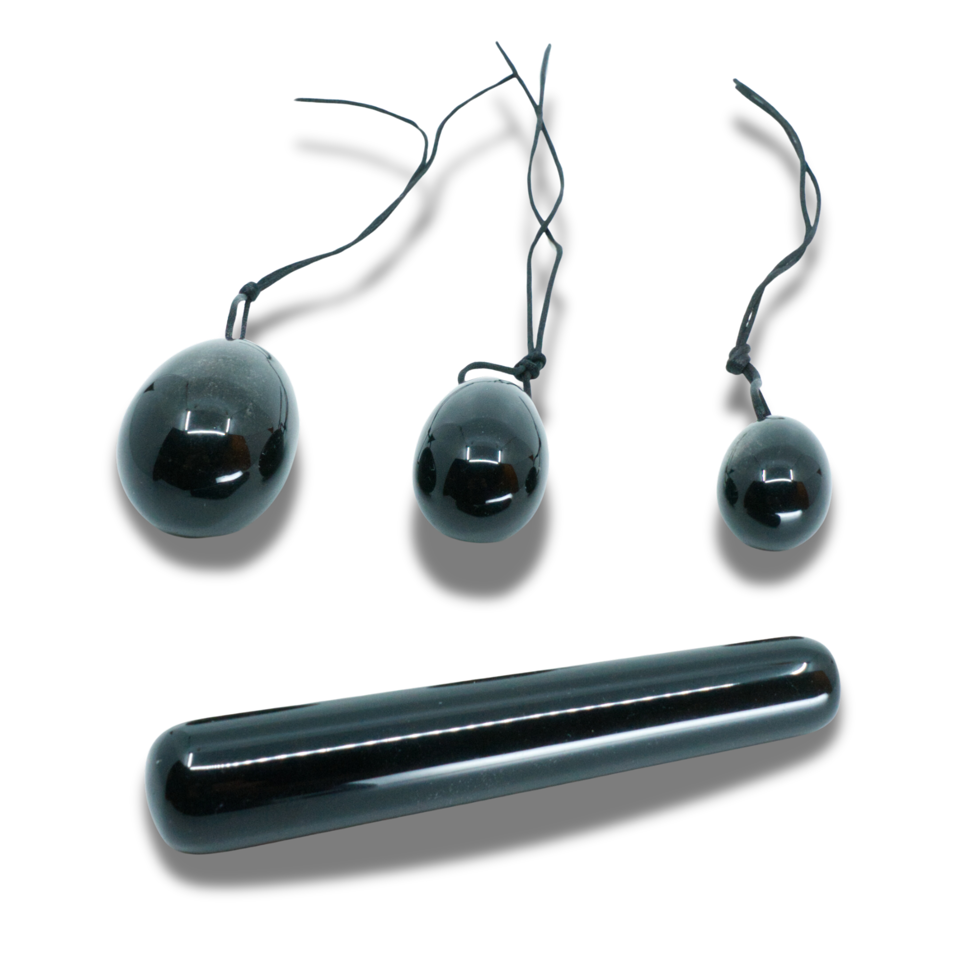 Œufs de Yoni en Obsidienne avec Bâton de Massage - Protection, Guérison Profonde et Puissance Intérieure
