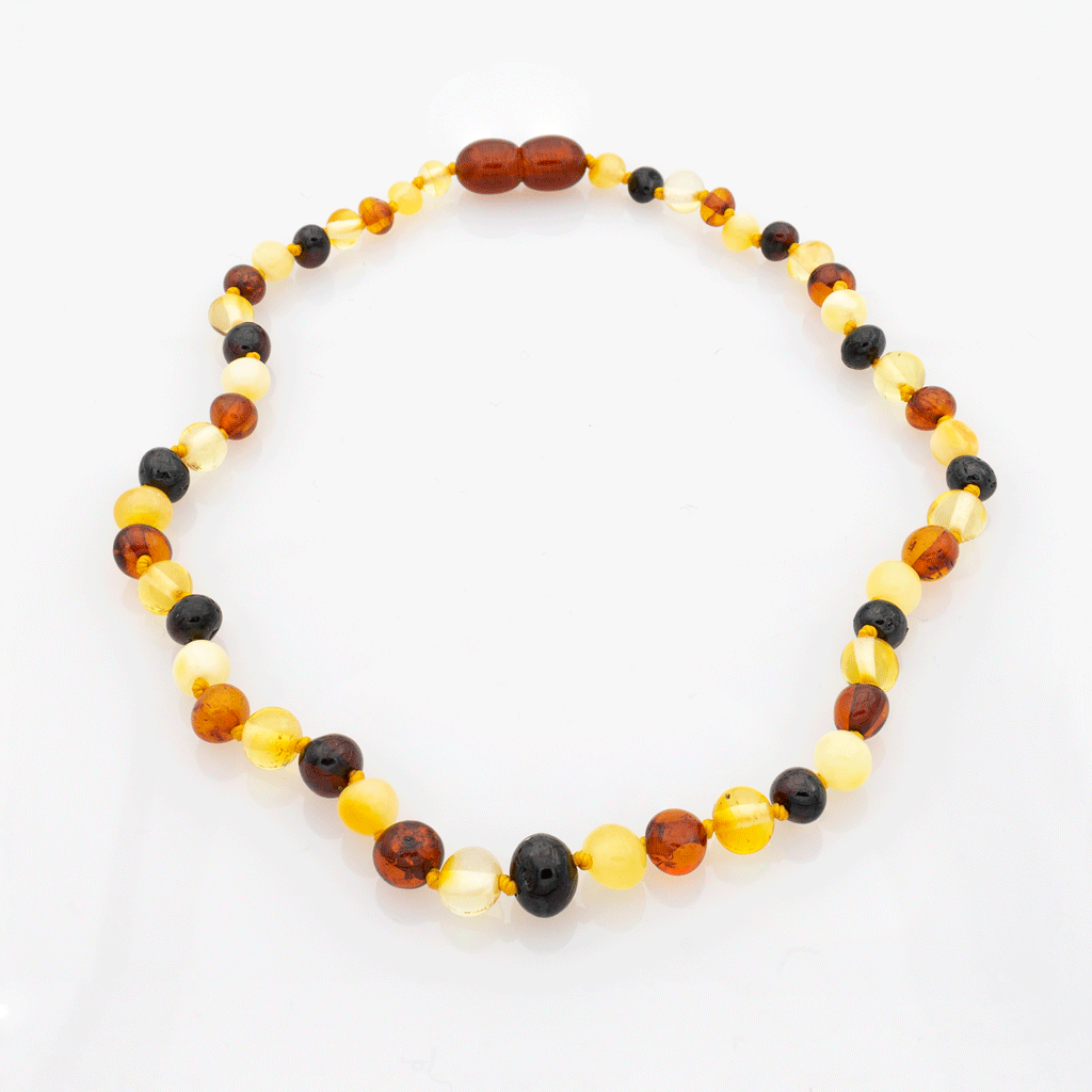 Collier Ambre Bébé Perles Baroques – Multicolore, Naturel et Authentique