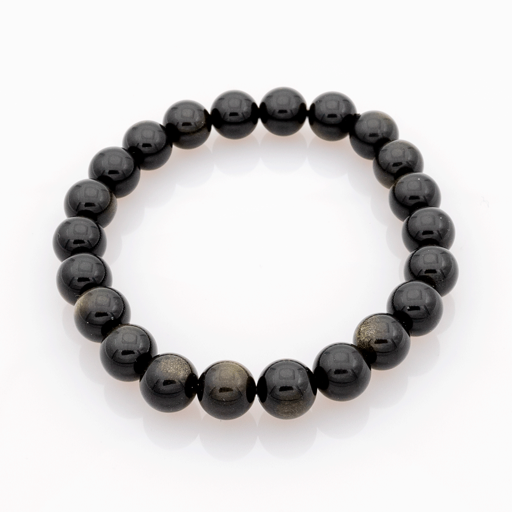 Armband aus schwarzem Obsidian