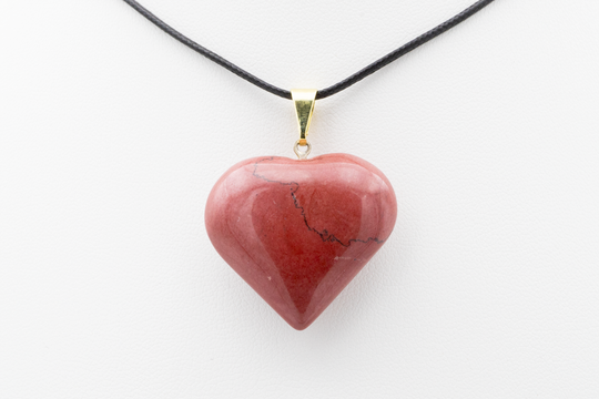 Roter Jaspis-Herz-Anhänger 2,7 cm