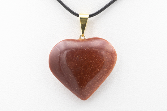 Goldstone-Herz-Anhänger 2,6 cm