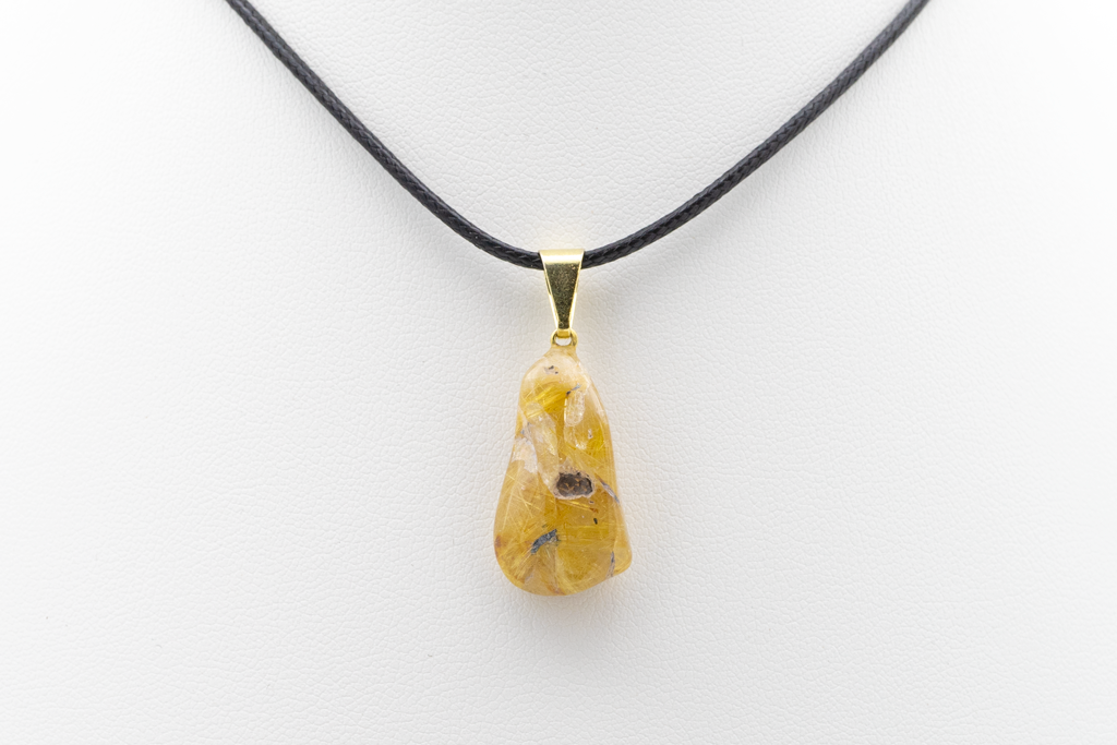 Pendentif Brut en Quartz Rutile