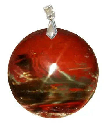 Pendentif Rond en Bois Fossilisé – Sagesse Ancestrale & Vitalité