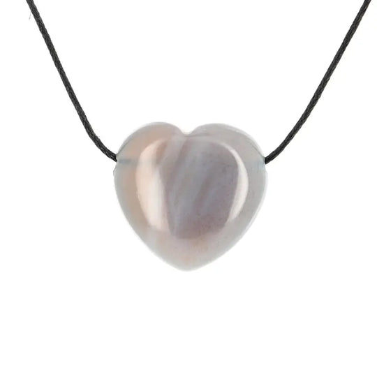 Pendentif Cœur en Agate – Harmonie & Stabilité Émotionnelle