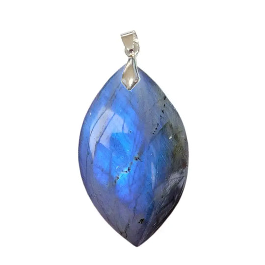 Pendentif Marquise en Labradorite Extra – Bouclier Énergétique & Élégance Intuitive