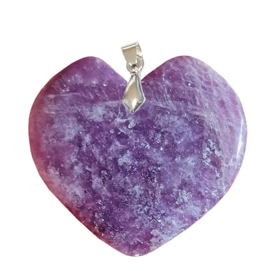 Pendentif Cœur en Lépidolite Indien – Sérénité & Bien-être