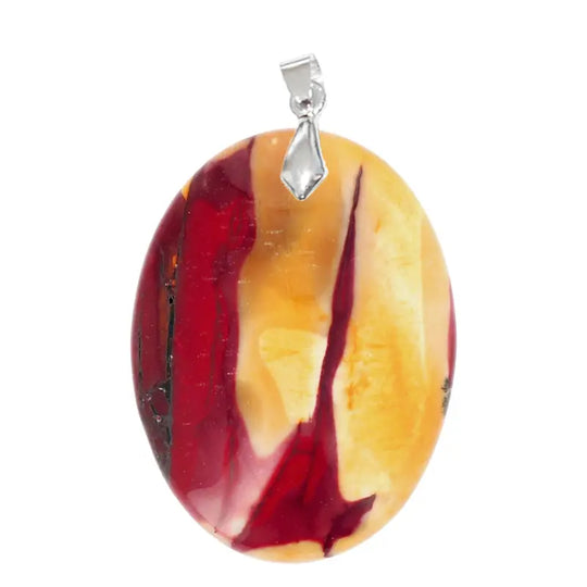 Pendentif Ovale en Mookaïte Extra – Énergie Ancrée & Harmonie Intérieure
