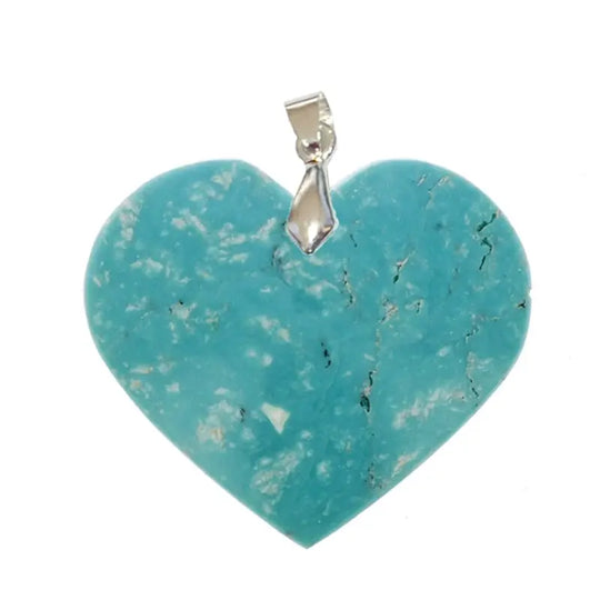Blauer Opal-Herz-Anhänger