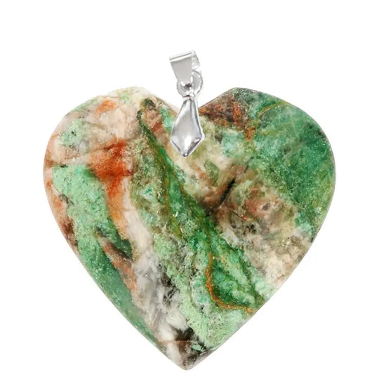 Pendentif Cœur en Turquoise Africaine – Éveil & Transformation