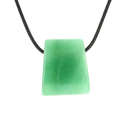 Trapez-Anhänger aus grünem Aventurin - 28 x 25 x 13 mm