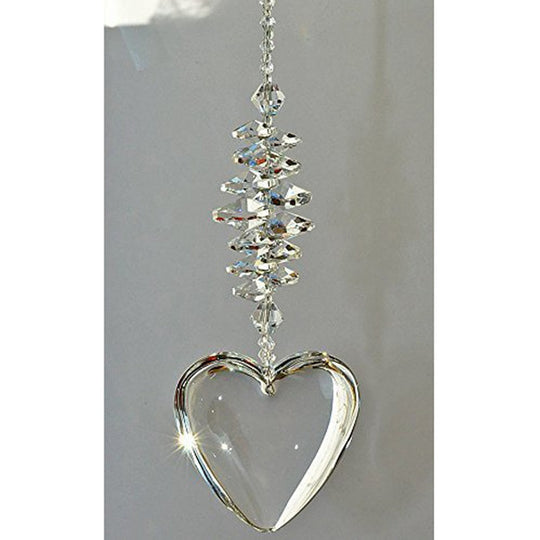 Pendentif en cristal de verre sous forme de coeur