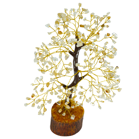 Arbre du Bonheur en Citrine 300 pierres 21 cm