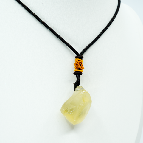 Pendentif en Citrine Brute - Rayonnement et Énergie Positive