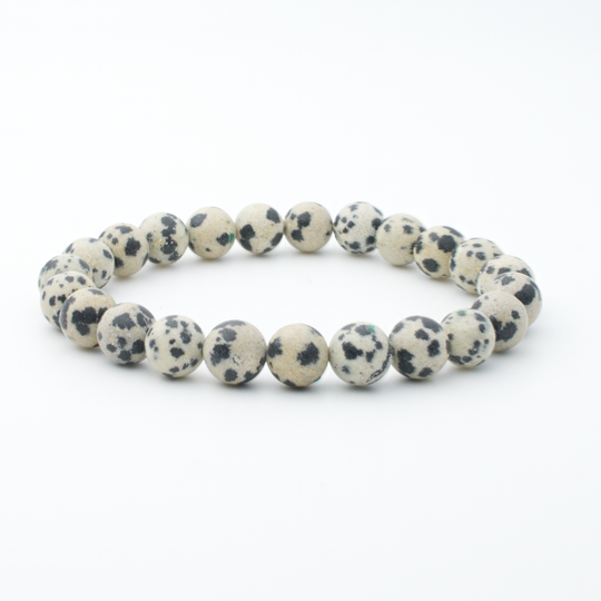 Bracelet en Jaspe Dalmatien – Équilibre et Joie Spontanée