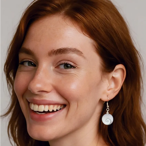 Boucles d’Oreilles Œil de Sainte Lucie Rondes – Porte-bonheur Naturel