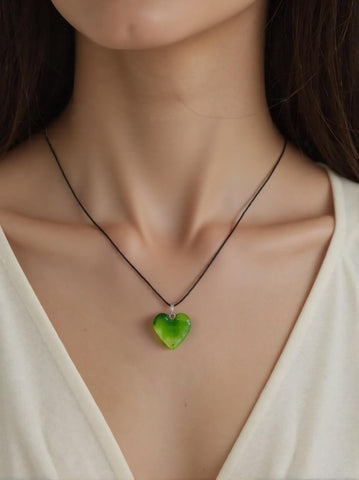 Herz-grüner Fluor-Anhänger