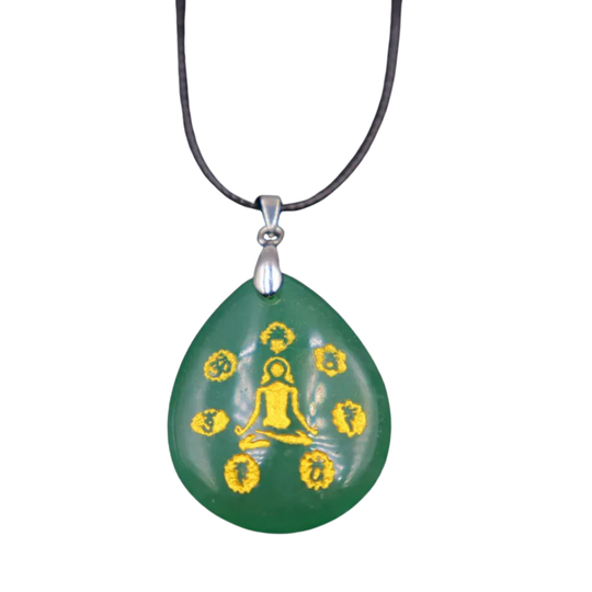 Pendentif Méditation en Aventurine Verte – Abondance et Équilibre