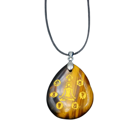 Pendentif Méditation en Œil de Tigre – Protection et Concentration