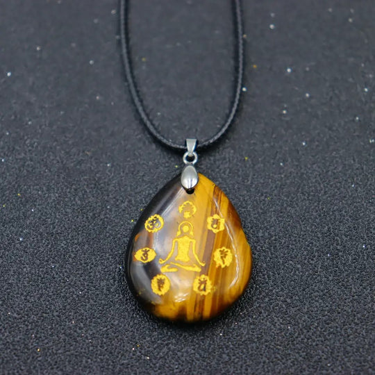 Pendentif Méditation en Œil de Tigre – Protection et Concentration