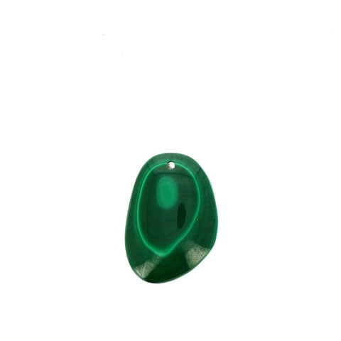 Pendentif en Malachite Véritable Forme Libre 25 x 17 mm