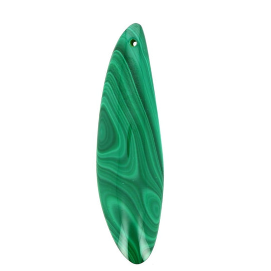 Pendentif en Malachite Véritable Forme Libre 60 x 16 mm