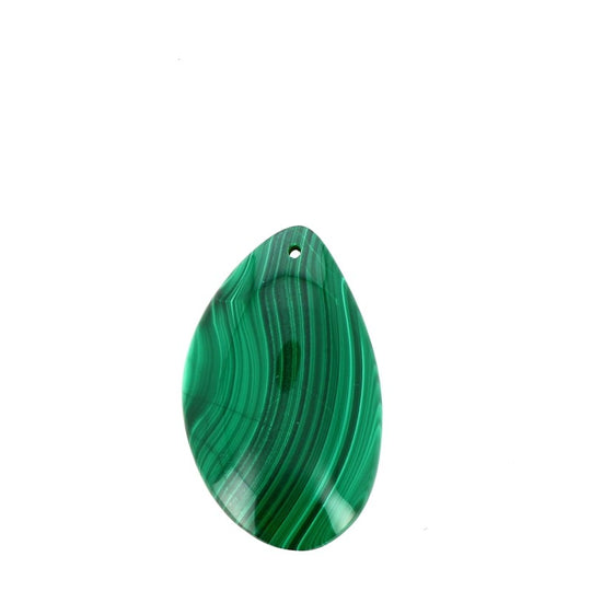 Pendentif en Malachite Véritable Forme Libre 36 x 23 mm