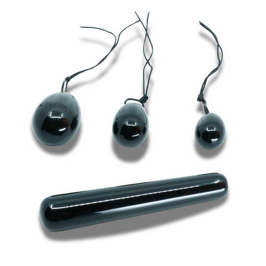 Œufs de Yoni en Obsidienne avec Bâton de Massage - Protection, Guérison Profonde et Puissance Intérieure