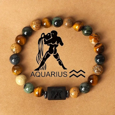 Bracelet Signe Astrologique Verseau – Originalité, Vision et Liberté Intérieure