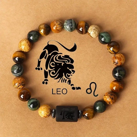 Bracelet Signe Astrologique Lion – Charisme, Confiance et Énergie Solaire