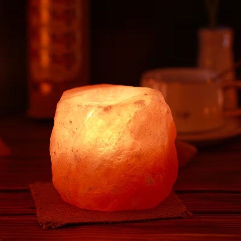 Himalaya-Salz Teelichthalter - Beruhigendes Licht und Natürliches Wohlbefinden