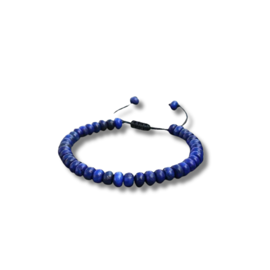 Bracelet Réglable en Lapis-Lazuli – Sagesse, Expression et Harmonie Intérieure