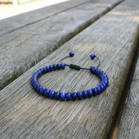 Bracelet Réglable en Lapis-Lazuli – Sagesse, Expression et Harmonie Intérieure