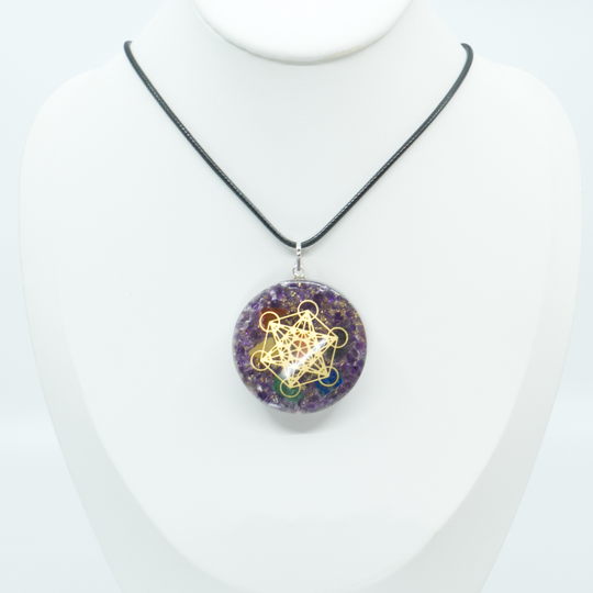 Amethyst-Pendant mit Reiki-Orgon-Energie - EMF-Schutz und spirituelle Reinigung
