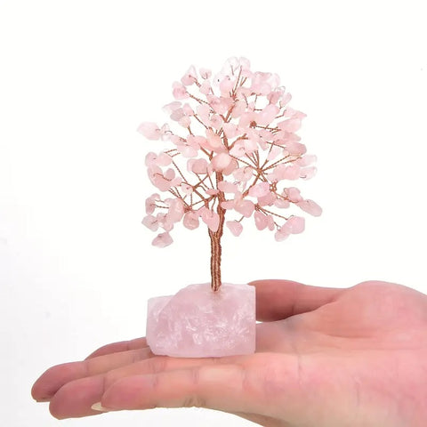 Arbre de Vie en Aventurine avec Base en Bloc de Fluorite - 14x6x6 cm - Harmonie et Clarté