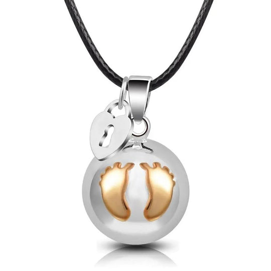 Bola Silber-Gold-Gelb - Schwangerschaftsglocke aus versilbertem Kupfer