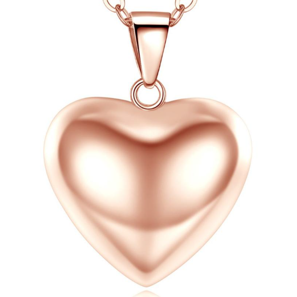 Bola de grossesse en forme de cœur, finition or rose