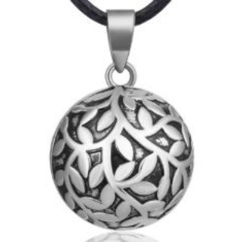 Bola de Grossesse Végétal – Laiton Finition Bronze & Émail Artisan