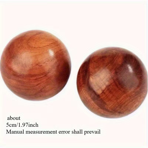 Set de 2 Balles de Détente en Bois de Rose – Relaxation Naturelle et Équilibre Énergétique