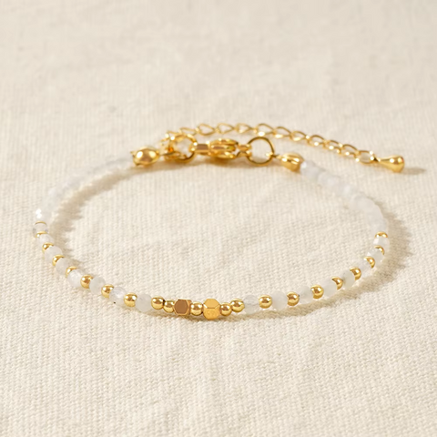 Collection Bracelets Perles Facettées de 2 et 3 mm en Pierres Naturelles
