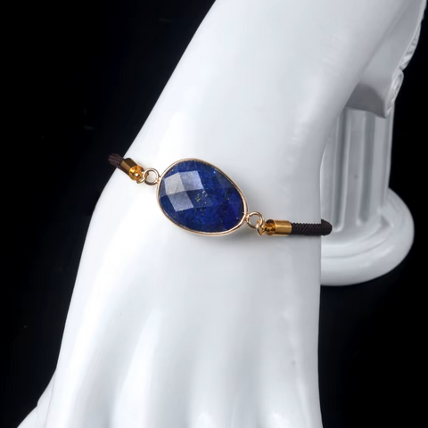 Collection Bracelets Médaillon Poire Facettée en Pierres Naturelles