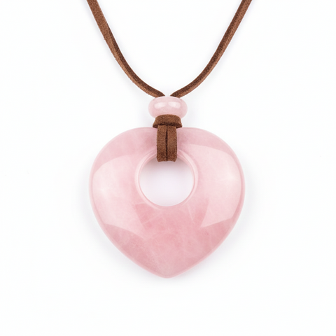 Pendentif Talisman Chance & Bénédiction - Cœur en Pierre Naturelle