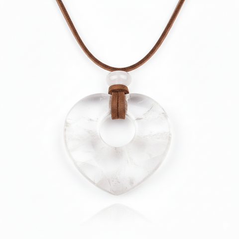 Pendentif Talisman Chance & Bénédiction - Cœur en Pierre Naturelle