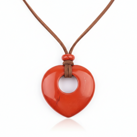 Pendentif Talisman Chance & Bénédiction - Cœur en Pierre Naturelle