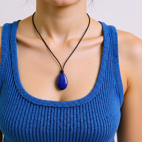 Pendentif Lapis Lazuli Estival - Style Plage & Lithothérapie (26g)
