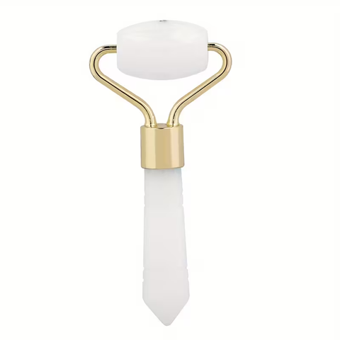 Mini Rouleau de Massage Visage 2-en-1 - Pierres Naturelles au Choix