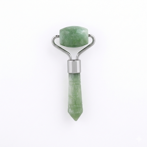 Mini Rouleau de Massage Visage 2-en-1 - Pierres Naturelles au Choix