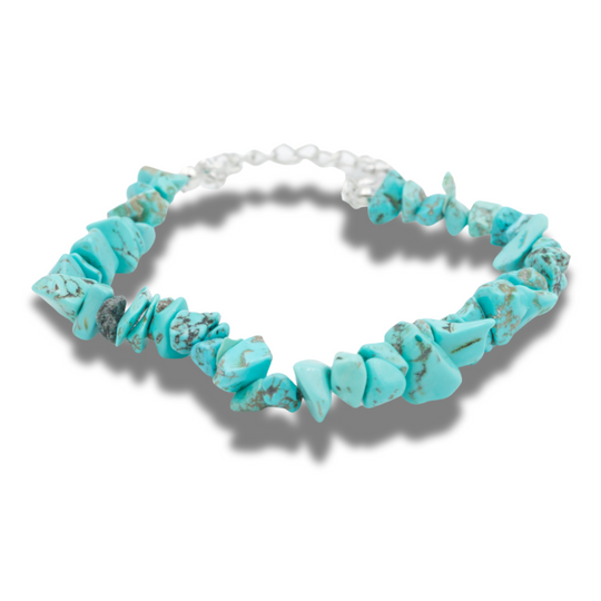 Bracelet “Chips” Turquoise Bleue, Ajustable