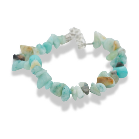 Bracelet “Chips” en Aventurine Verte, Ajustable